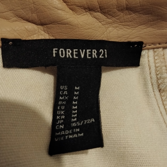 Faux leather tan skirt. - Picture 5 of 5